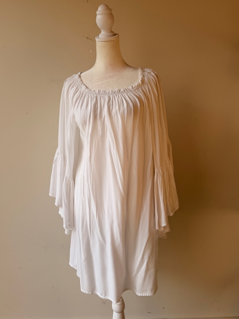 Black Bead White Off-Shoulder Ruffle Top